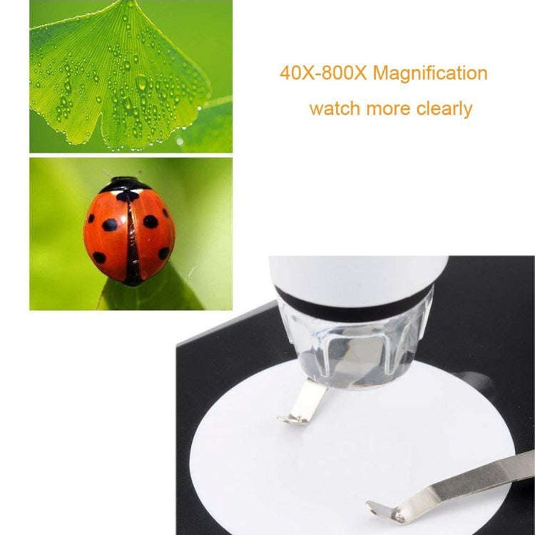 DMS-MDS800 40X-1600X Magnifier 2.0MP Image Sensor USB Digital Microscope with 8 LEDs & Profession...