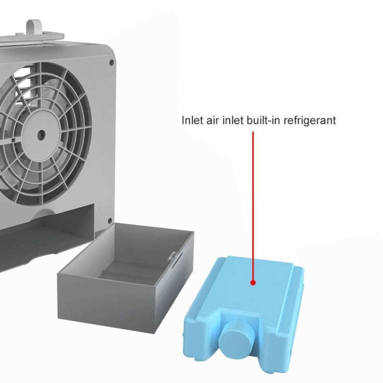Portable Mini Silent Household Energy Saving Desktop Air Conditioner Fan Electric Air Cooler(White)