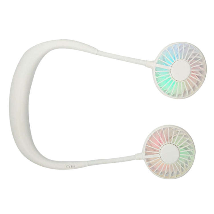 Creative Mini Hanging Neck Type Fan Outdoor LED Fan (White)