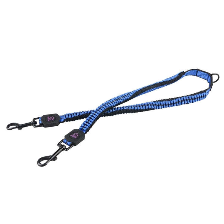 Pet Telescopic Buffer Double Traction Rope Nylon Reflective Braided Rope, Small, Length: 70cm, Ra...