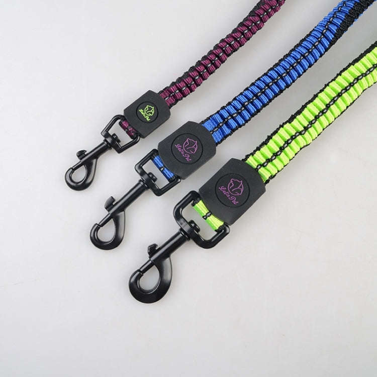 Pet Telescopic Buffer Double Traction Rope Nylon Reflective Braided Rope, Small, Length: 70cm, Ra...