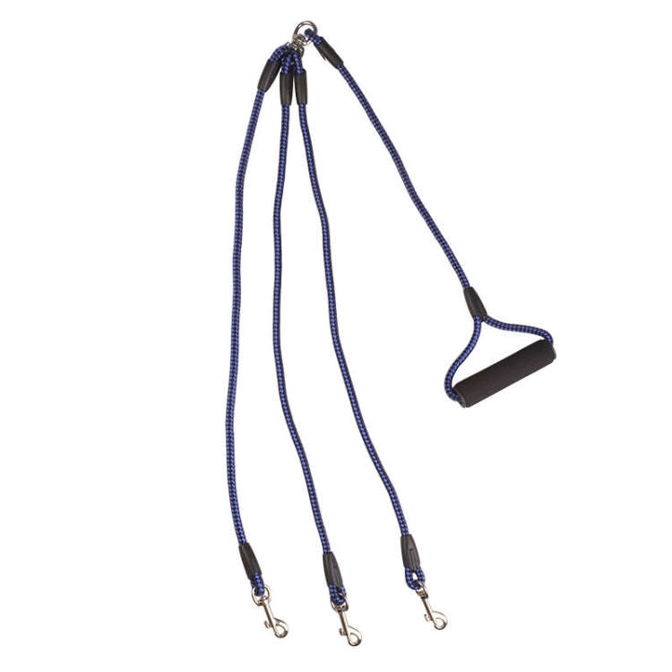 Pet Dog Nylon 3 in 1 Traction Rope Pet Walking Leads With Handle, Length: 124cm(Blue)