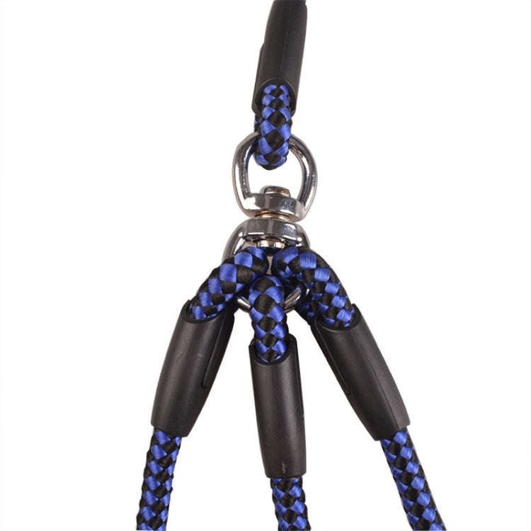 Pet Dog Nylon 3 in 1 Traction Rope Pet Walking Leads With Handle, Length: 124cm(Blue)