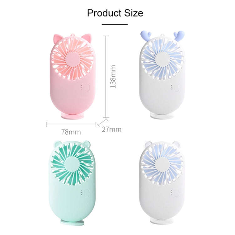 Portable Mini USB Charging Pocket Fan with 3 Speed Control (Green)