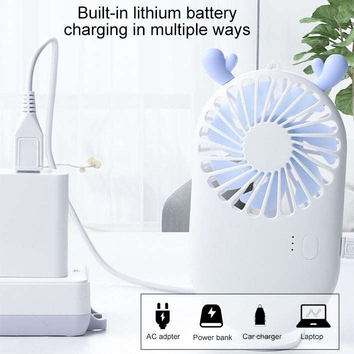 Portable Mini USB Charging Pocket Fan with 3 Speed Control (Green)