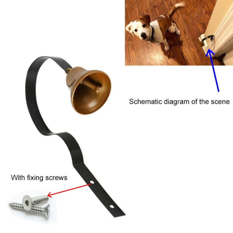 Retro Christmas Bell Metal Wall Bells Pet Dog Training Doorbell Home Decor (White)