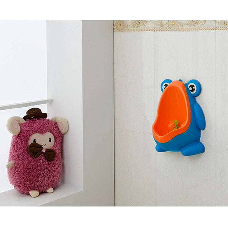 Cartoon Frog Shape Kids Wall-Mounted Potty Toilet(Blue)