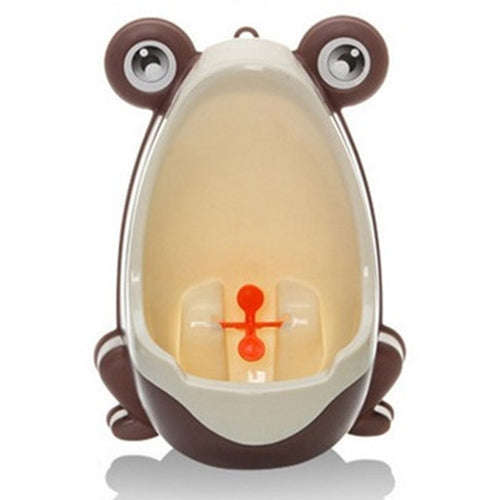 Cartoon Frog Shape Kids Wall-Mounted Potty Toilet(Brown)