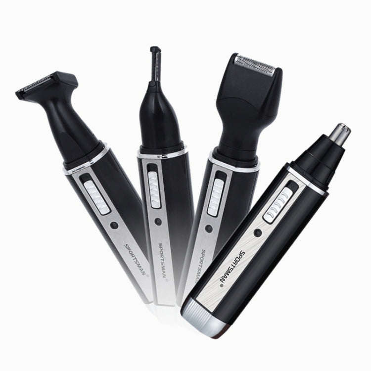 SPORTSMAN Four-in-one Rechargeable Ear Nose Trimmer Electric Shaver Beard Face Eyebrows Hair Trim...