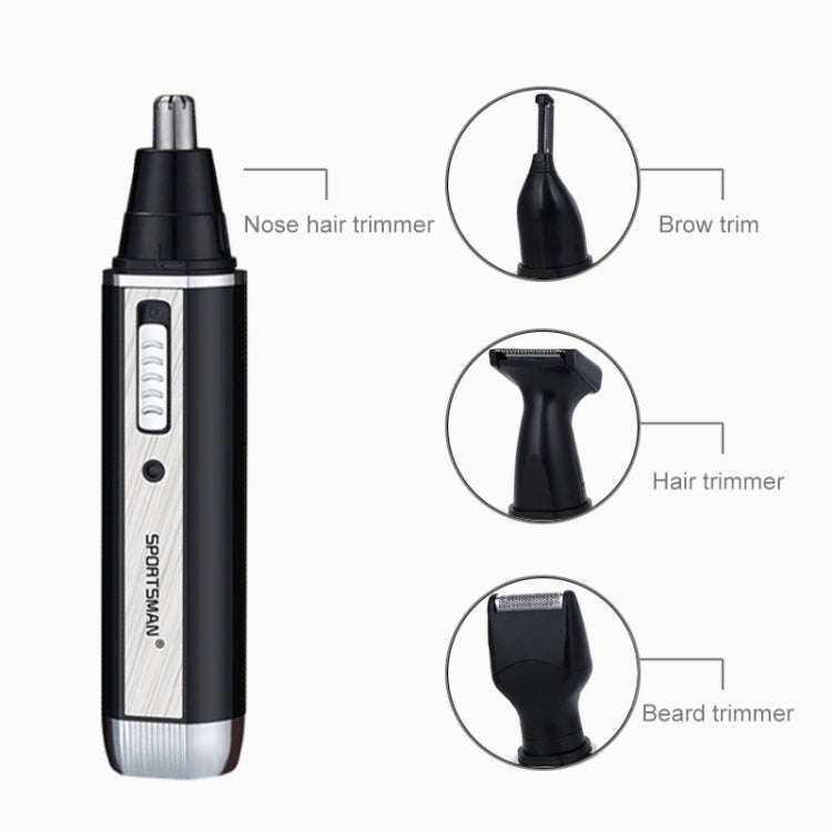 SPORTSMAN Four-in-one Rechargeable Ear Nose Trimmer Electric Shaver Beard Face Eyebrows Hair Trim...