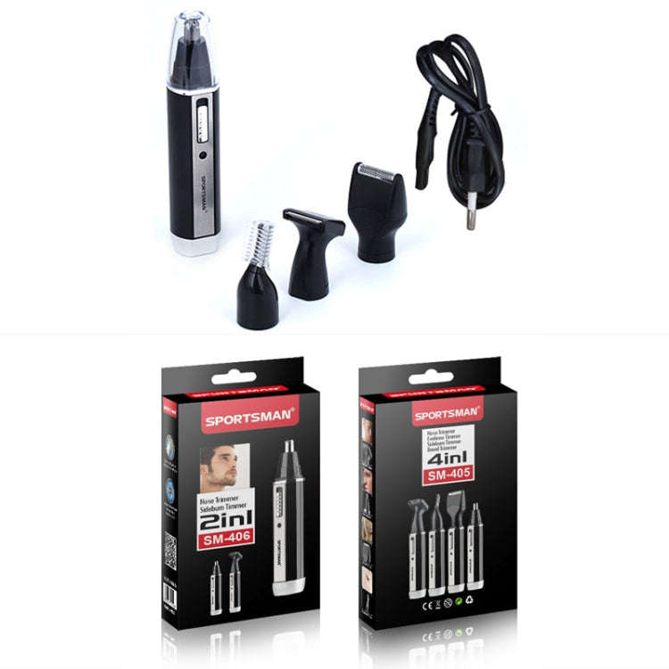SPORTSMAN Four-in-one Rechargeable Ear Nose Trimmer Electric Shaver Beard Face Eyebrows Hair Trim...