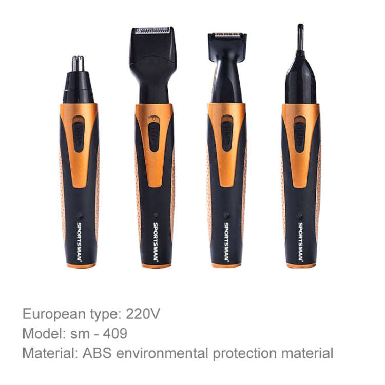 SPORTSMAN Four-in-one Electric Rechargeable Ear Nose Trimmer Beard Face Shaver Eyebrows Hair Trim...