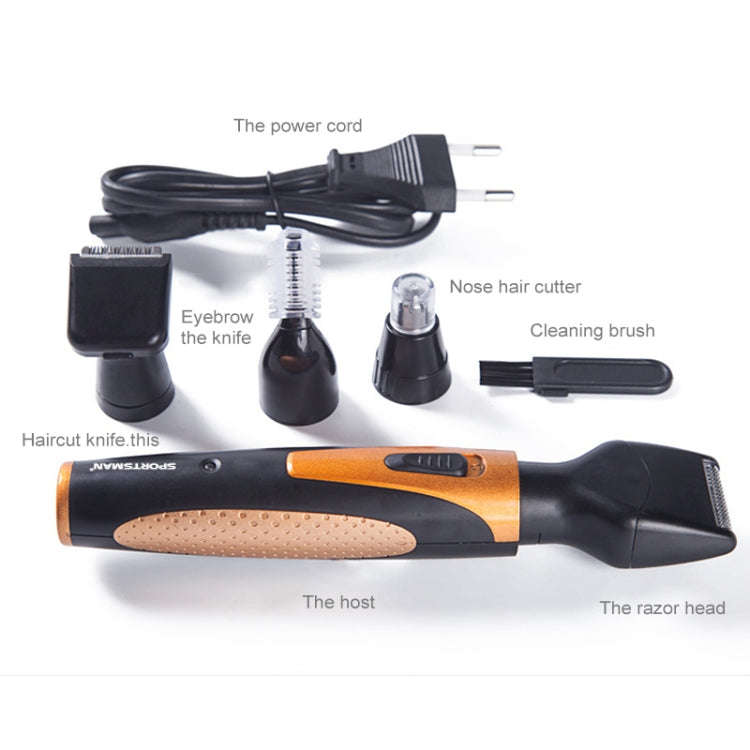SPORTSMAN Four-in-one USB Rechargeable Ear Nose Trimmer Beard Face Shaver Eyebrows Hair Trimmer F...