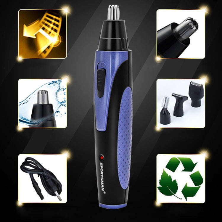 SPORTSMAN Four-in-one USB Rechargeable Ear Nose Trimmer Beard Face Shaver Eyebrows Hair Trimmer F...