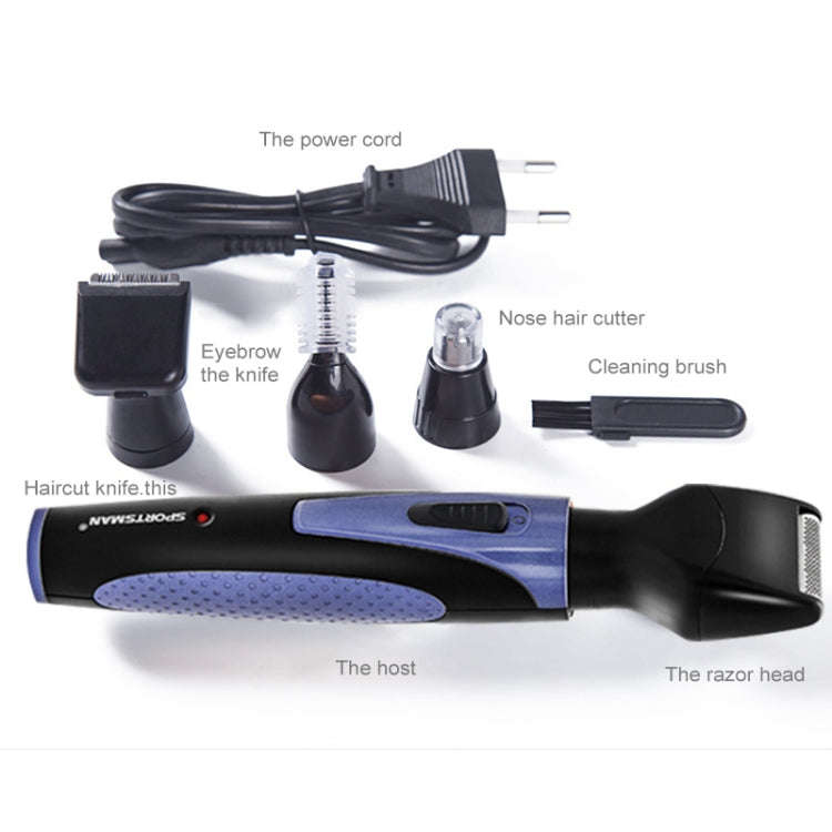 SPORTSMAN Four-in-one USB Rechargeable Ear Nose Trimmer Beard Face Shaver Eyebrows Hair Trimmer F...