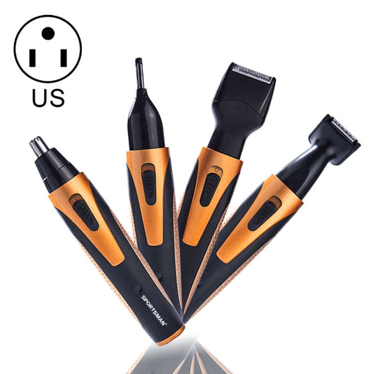 SPORTSMAN Four-in-one Electric Rechargeable Ear Nose Trimmer Beard Face Shaver Eyebrows Hair Trim...
