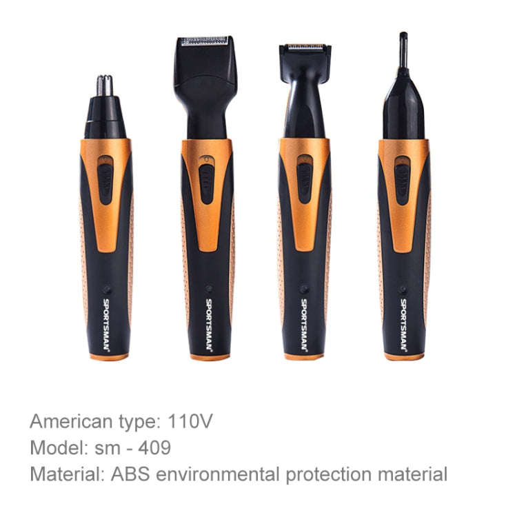 SPORTSMAN Four-in-one Electric Rechargeable Ear Nose Trimmer Beard Face Shaver Eyebrows Hair Trim...