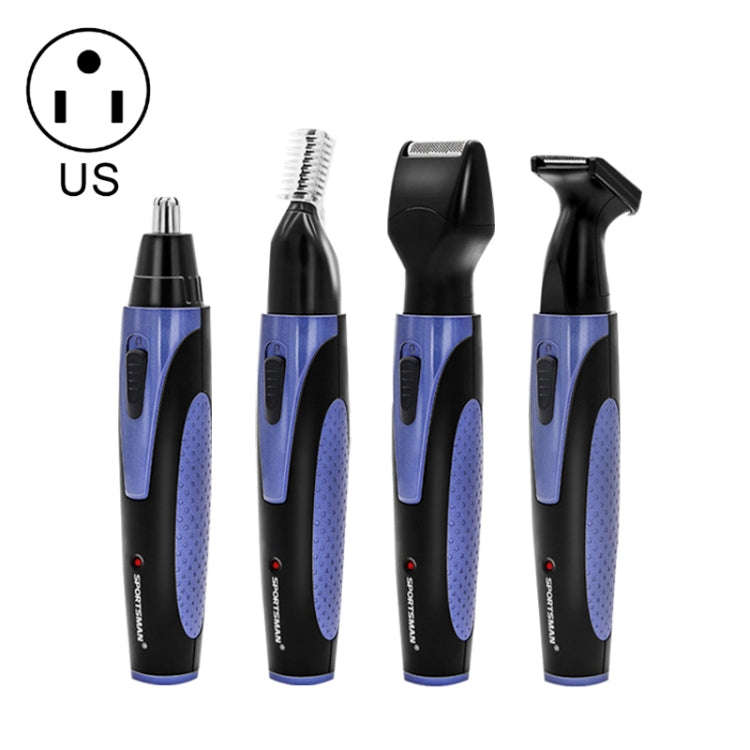 SPORTSMAN Four-in-one Electric Rechargeable Ear Nose Trimmer Beard Face Shaver Eyebrows Hair Trim...