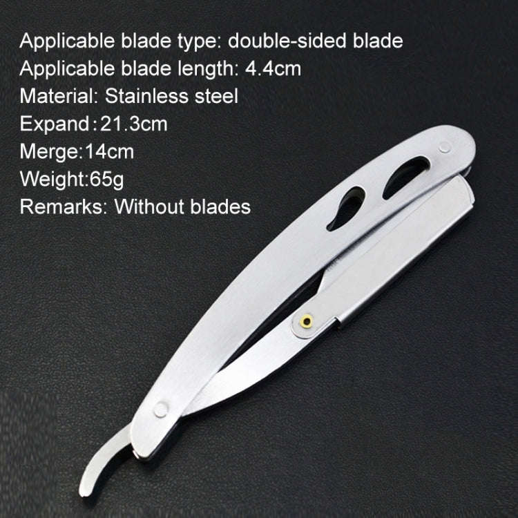 Hairdresser Vintage Razor Stainless Steel Double-sided Blade Holder Haircut Shaved Eyebrow Knife ...