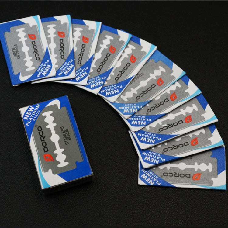 10 Boxes Practical Old-fashioned Stainless Steel Double-sided Blade Shaving Eyebrow Chimer Blade(...