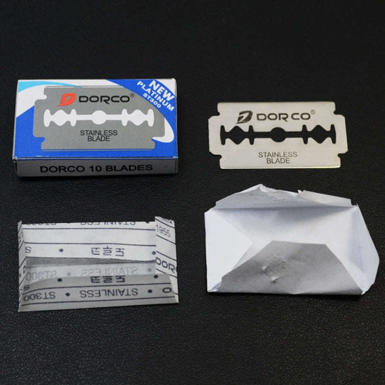 10 Boxes Practical Old-fashioned Stainless Steel Double-sided Blade Shaving Eyebrow Chimer Blade(...