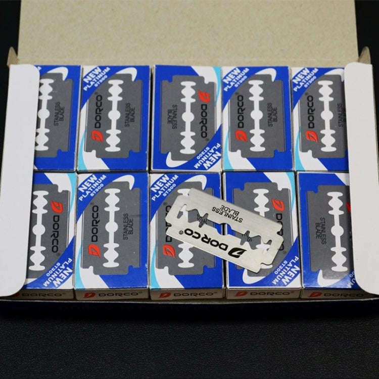 10 Boxes Practical Old-fashioned Stainless Steel Double-sided Blade Shaving Eyebrow Chimer Blade(...