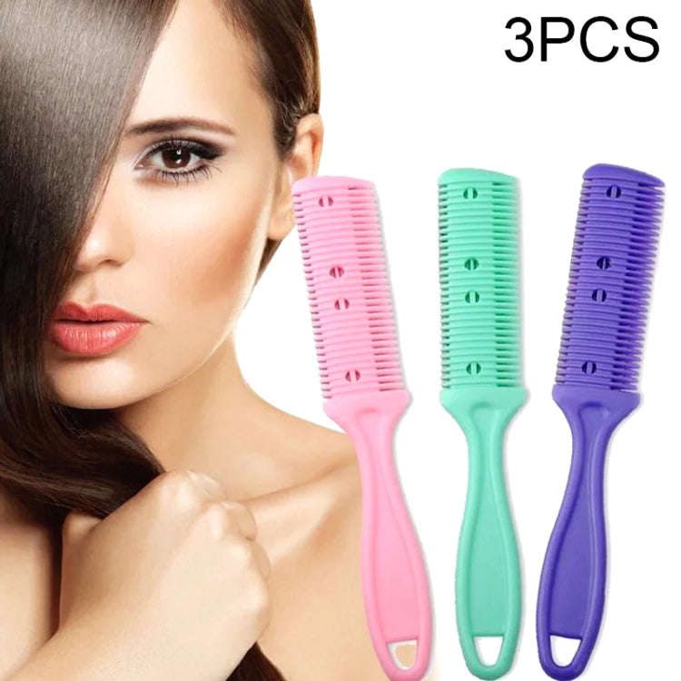 3pcs Hair Tools Double-sided Knife Hair Comb Hair Bangs Trimmer Thinning Device Hair Clipper,  Ra...