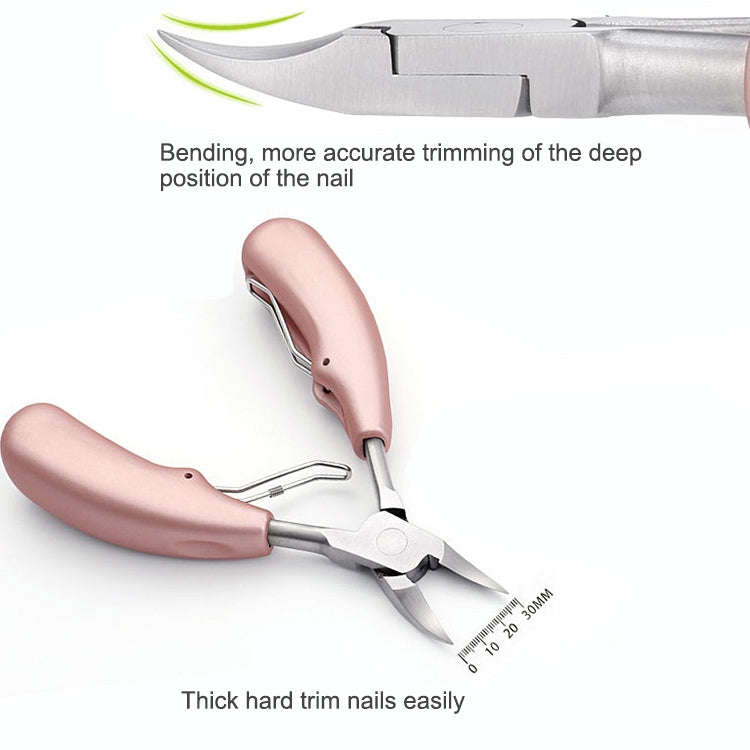 2 in 1 Nail Clipper for Paronychia Stainless Steel Olecranon Nail Nipper & Ingrown Nail Lifter(Bl...