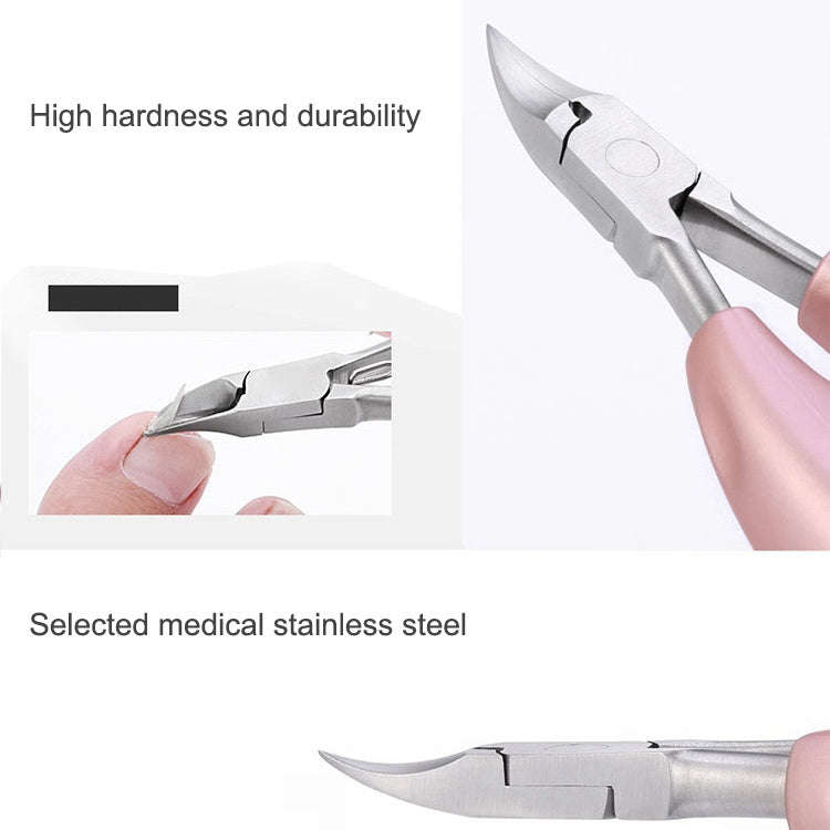 2 in 1 Nail Clipper for Paronychia Stainless Steel Olecranon Nail Nipper & Ingrown Nail Lifter(Bl...