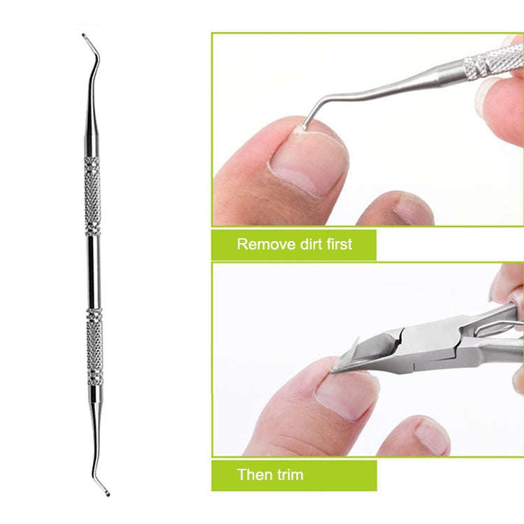 2 in 1 Nail Clipper for Paronychia Stainless Steel Olecranon Nail Nipper & Ingrown Nail Lifter(Bl...