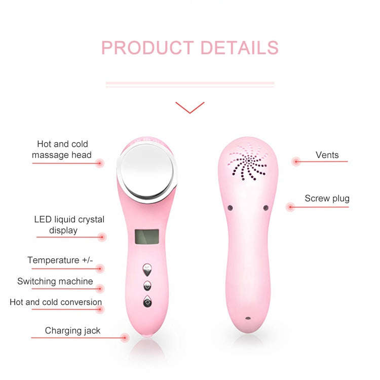 Multi-functional Household Beauty and Body Apparatus Facial Ion Importer (White)