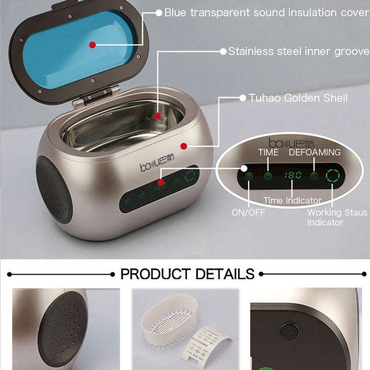baku BA-3060A 220V Touch Version Household Glasses Jewelry Cleaning Tools Ultrasonic Cleaning Mac...
