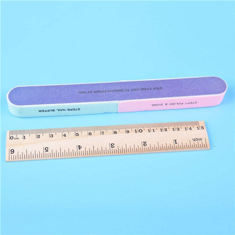 10pcs Seven Sided Polishing Bar Nail File Buffers Polisher for Fingernails and Toenails