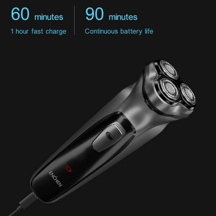 Original Xiaomi ENCHEN Water Proof Triple Rotary Double Ring Blade Shaving Head Electric Recharge...