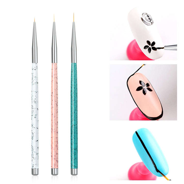 3PCS Nail Drawing Pen Dotting Tools Drawing Pen Carved Tool Nail Art Accessories Brushes Nail Pen...