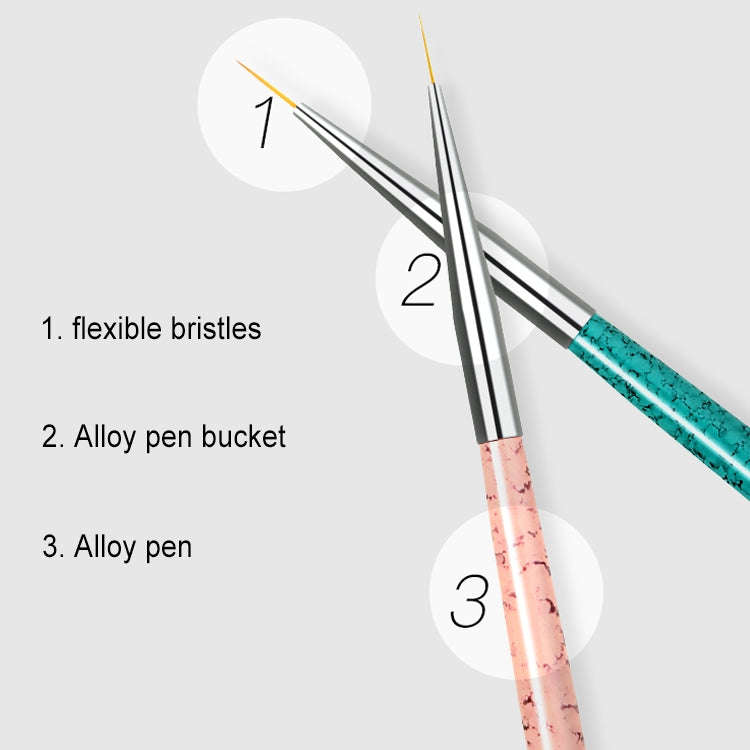 3PCS Nail Drawing Pen Dotting Tools Drawing Pen Carved Tool Nail Art Accessories Brushes Nail Pen...
