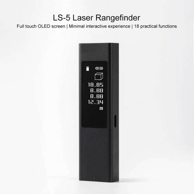 Original Xiaomi Youpin DUKA LS5 Touch Screen High-precision Infrared Laser Rangefinder (Black)