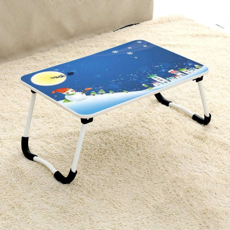 W-shaped Non-slip Legs Square Pattern Adjustable Folding Portable Laptop Desk without Card Slot (...