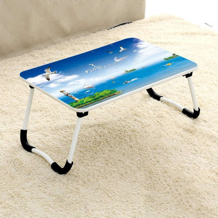 W-shaped Non-slip Legs Square Pattern Adjustable Folding Portable Laptop Desk without Card Slot (...