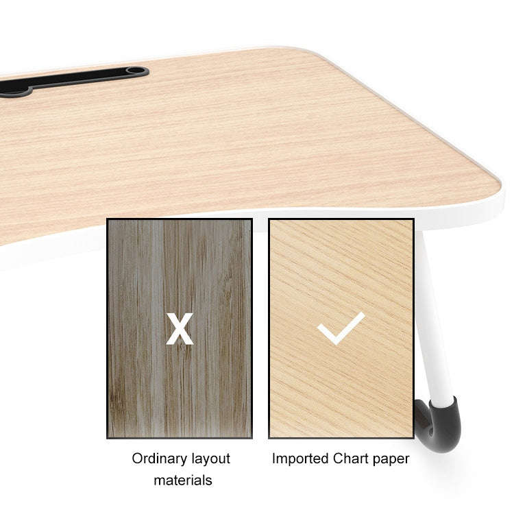 W-shaped Non-slip Legs Pattern Adjustable Folding Portable Laptop Desk with Card Slot (Snowman)