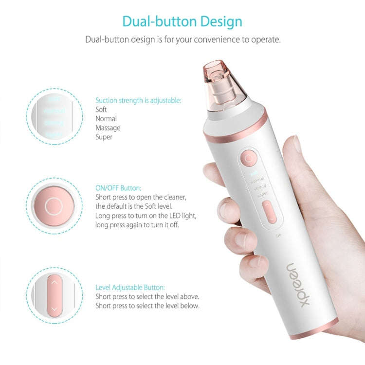 XPREEN XPRE037 Wireless Charging  Multi-function Blackhead Extractor Pore Cleanser with Four Prob...