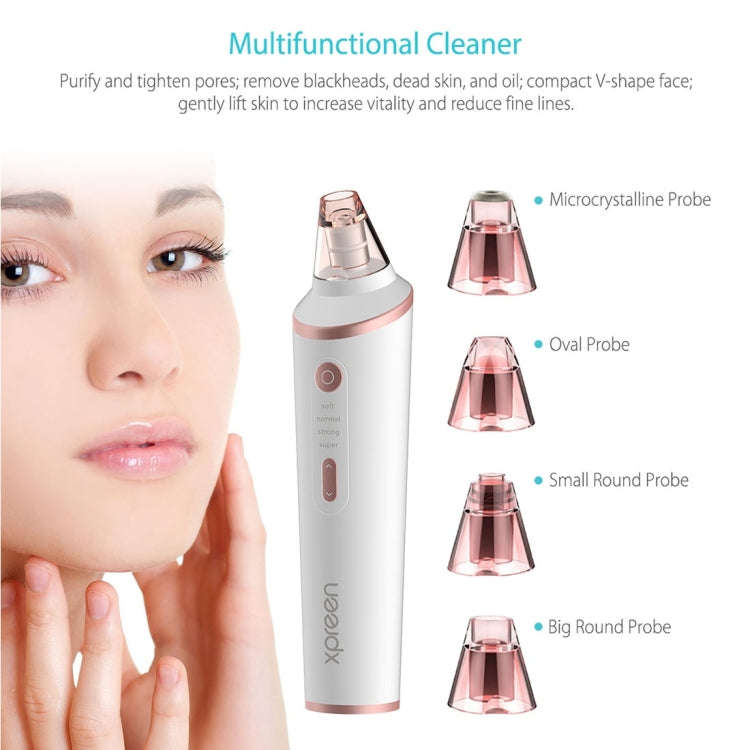 XPREEN XPRE037 Wireless Charging  Multi-function Blackhead Extractor Pore Cleanser with Four Prob...