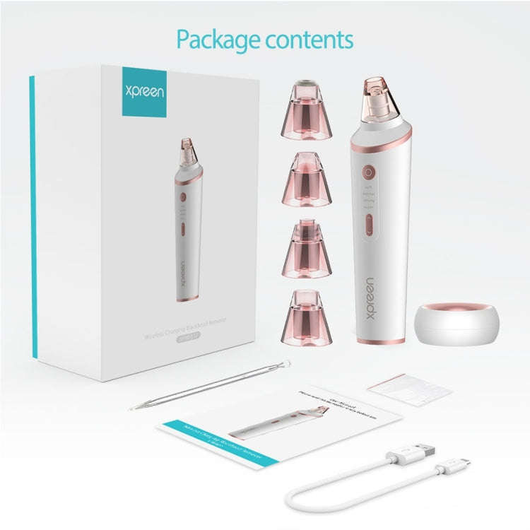 XPREEN XPRE037 Wireless Charging  Multi-function Blackhead Extractor Pore Cleanser with Four Prob...