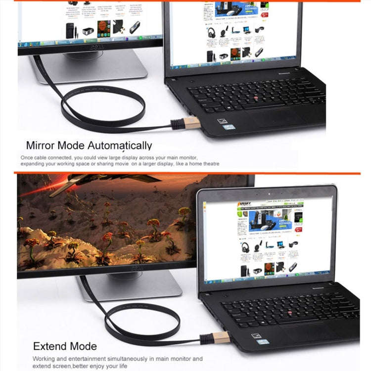 1m HDMI 2.0 (4K)  30AWG High Speed 18Gbps Gold Plated Connectors HDMI Male to HDMI Male Flat Cabl...