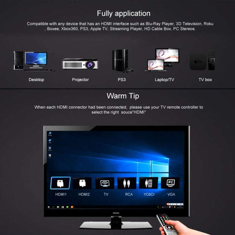 1m HDMI 2.0 (4K)  30AWG High Speed 18Gbps Gold Plated Connectors HDMI Male to HDMI Male Flat Cabl...