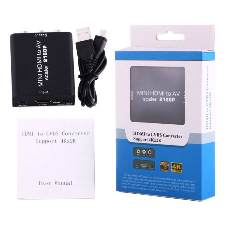 Mini HDMI to AV / CVBS Composite Video Signal Converter(Black)