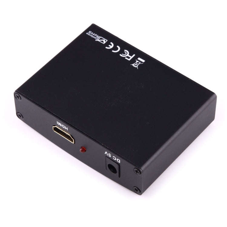 1080P HD HDMI to YPbPr Video and R/L Audio Adapter Converter(Black)
