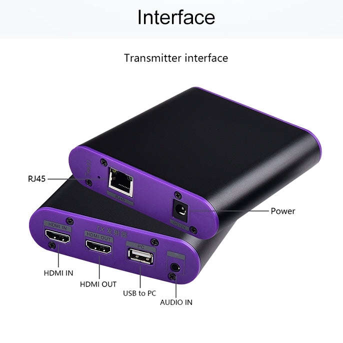 CAT872-KVM HDMI Extender (Receiver & Sender) over CAT5e/CAT6 Cable with USB Port and KVM Function...