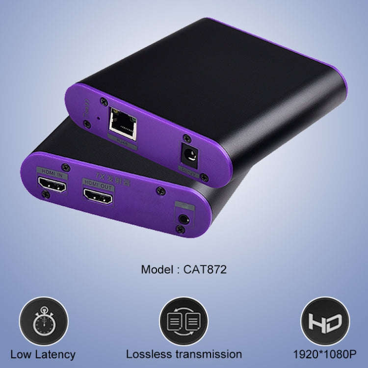 CAT872 HDMI Extender (Receiver & Sender) over CAT5e/CAT6 Cable , Transmission Distance: 200m (EU ...