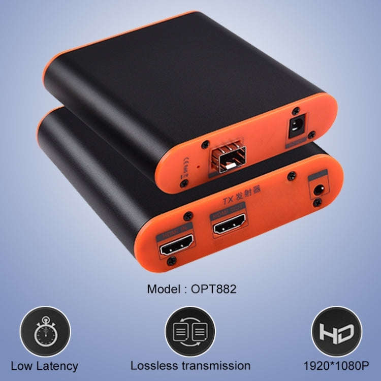 OPT882 HDMI Extender (Receiver & Sender) Fiber Optic Extender , Transmission Distance: 20KM (US P...